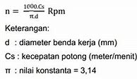 Menentukan Putaran Mesin Frais Berdasarkan